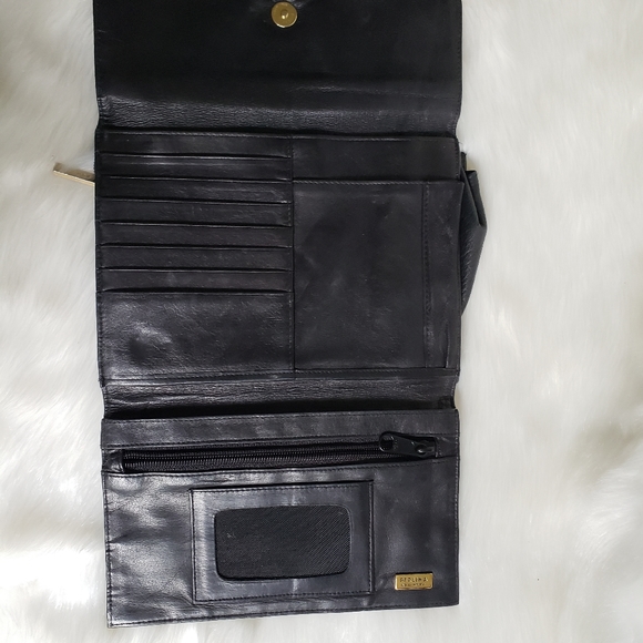 Perlina Black Leather Wallet Cross Body Bag - Picture 7 of 9